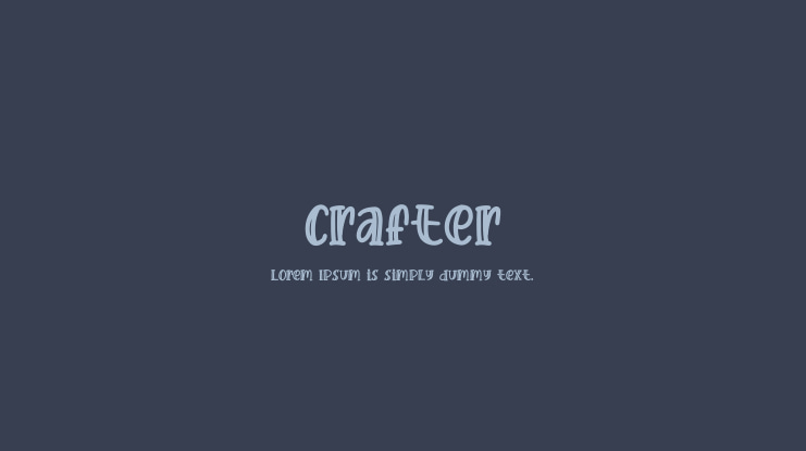 Crafter Font