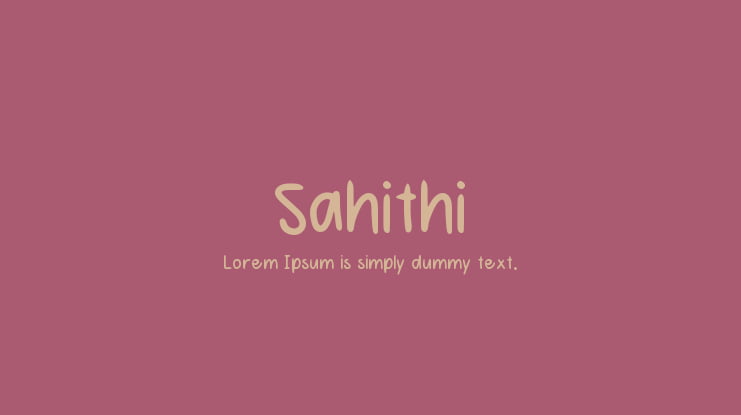 Sahithi Font