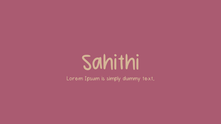 Sahithi Font