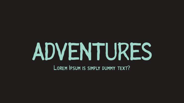 ADVENTURES Font