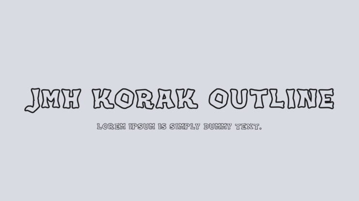 JMH KORAK OUTLINE Font Family