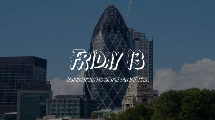 Friday 13 Font Family