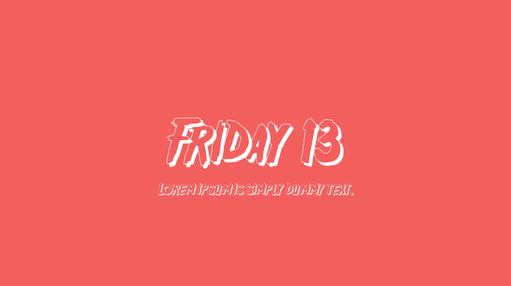 Friday 13 Font Family