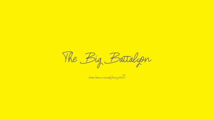 The Big Battalyon Font
