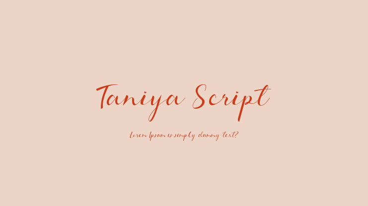 Taniya Script Font