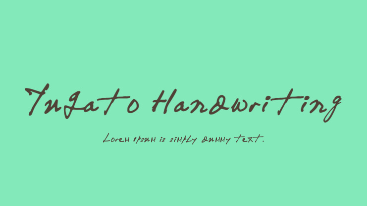 Yuqato Handwriting Font