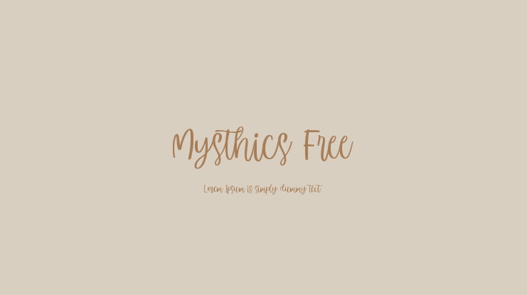 Mysthics Free Font