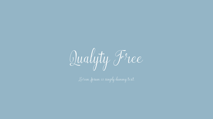Qualyty Free Font