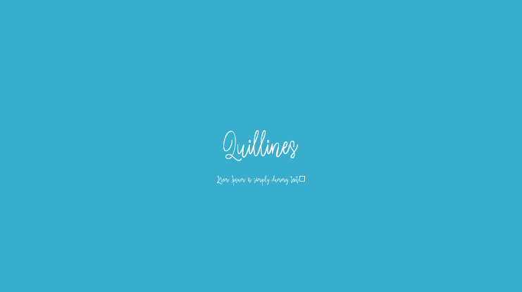 Quillines Font Family