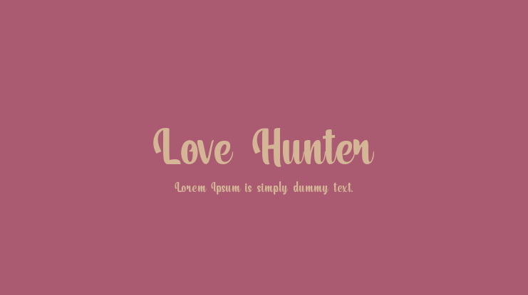 Love Hunter Font