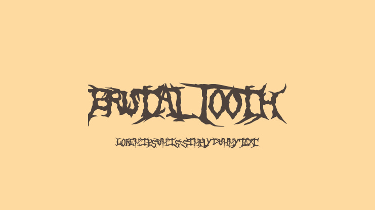 Brutal Tooth Font
