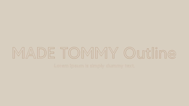 MADE TOMMY Outline Font Family