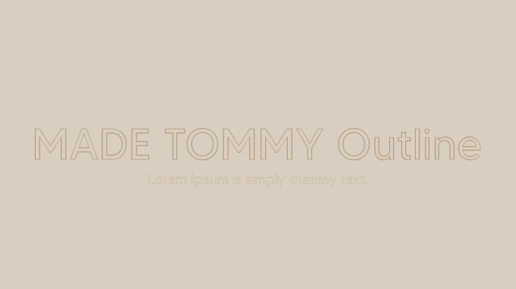 MADE TOMMY Outline Font Family