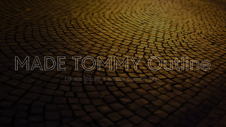 MADE TOMMY Outline Font Family