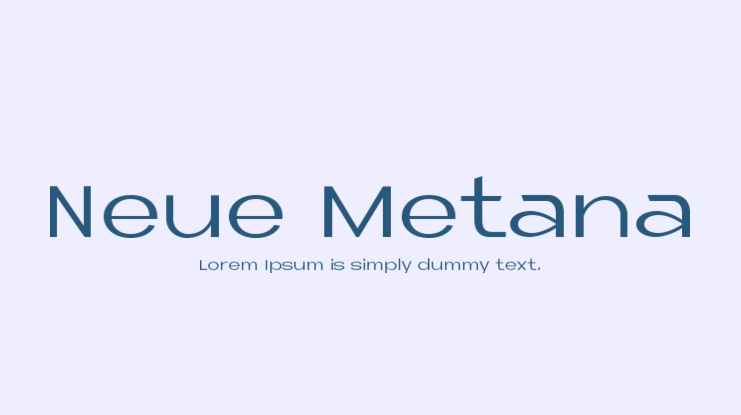 Neue Metana Font Family