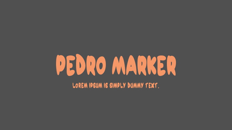 Pedro Marker Font
