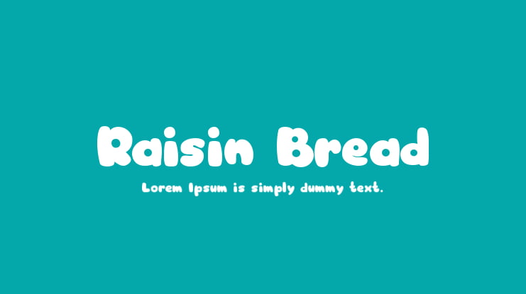 Raisin Bread Font