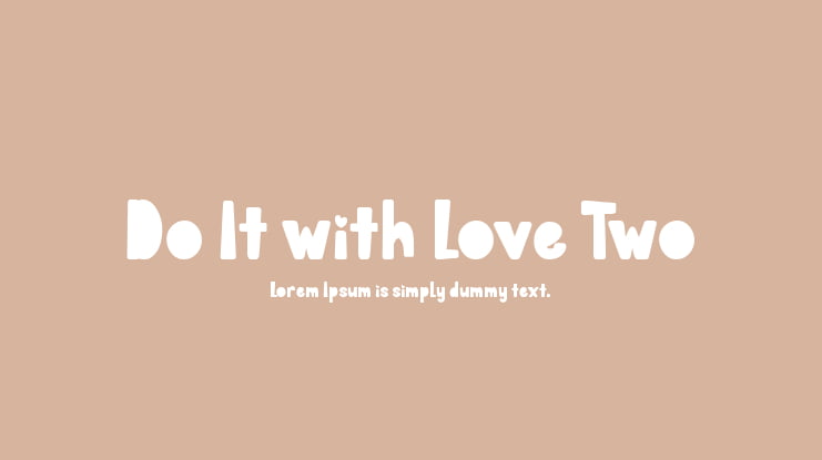 Do It with Love Two Font Family
