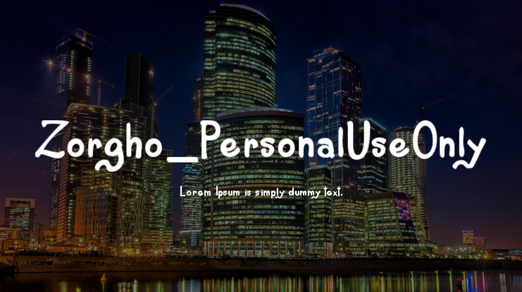 Zorgho_PersonalUseOnly Font