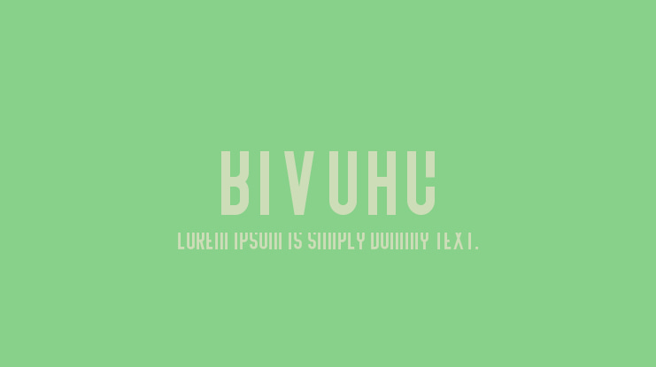 Bivoac Font Family