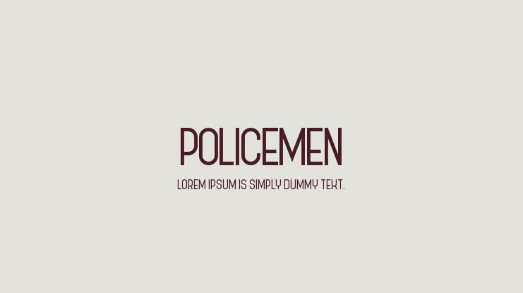 Policemen Font Family