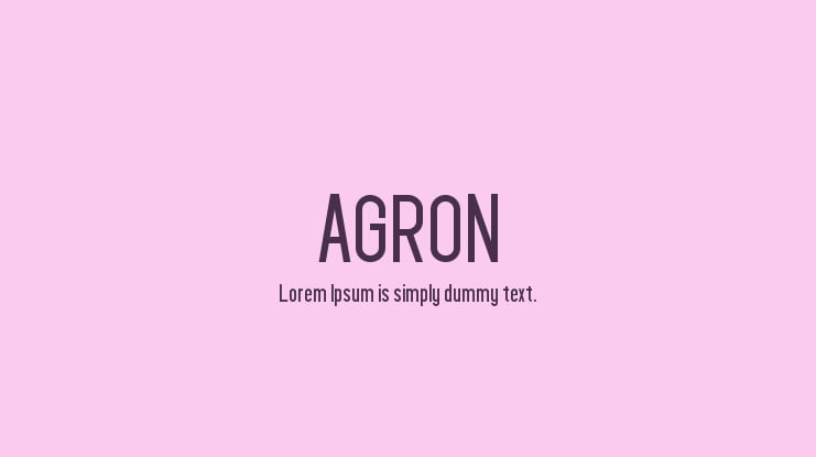 AGRON Font
