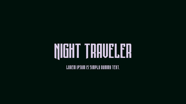 Night Traveler Font Family