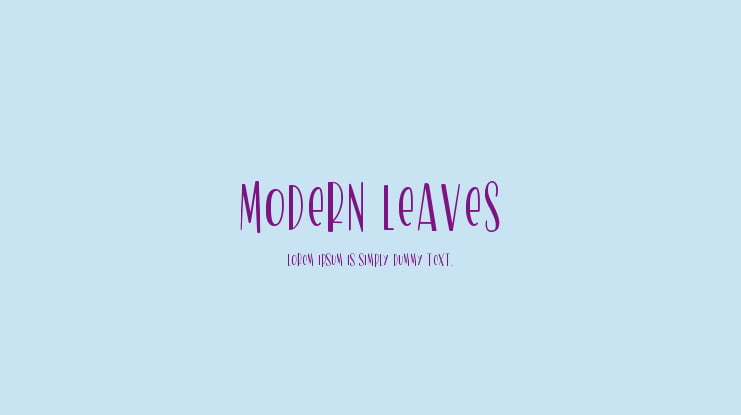Modern Leaves Font