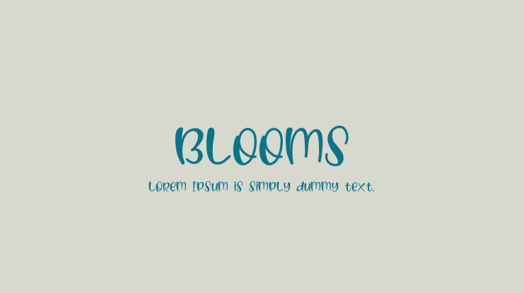 Blooms Font