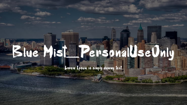 Blue Mist_PersonalUseOnly Font