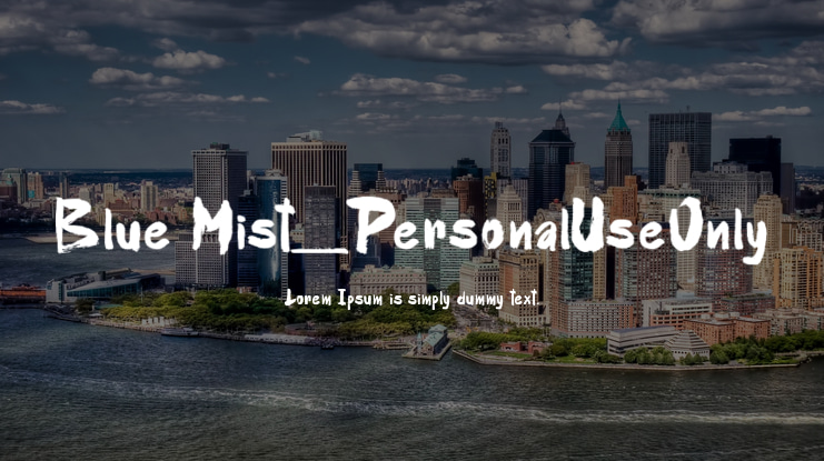 Blue Mist_PersonalUseOnly Font