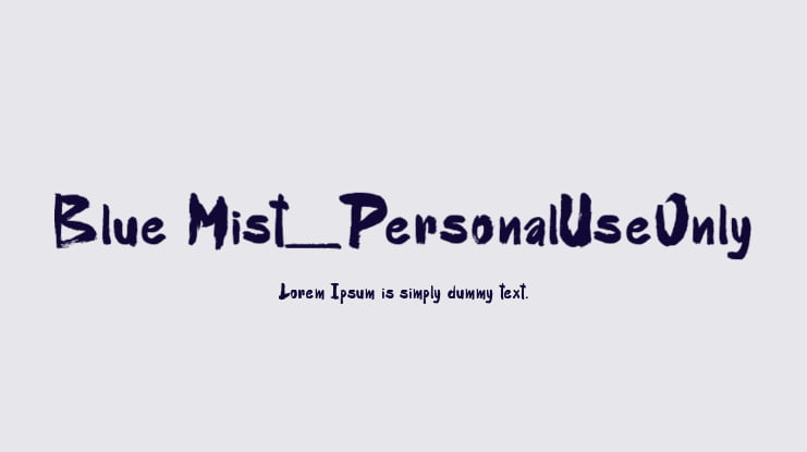 Blue Mist_PersonalUseOnly Font