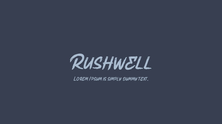 Rushwell Font