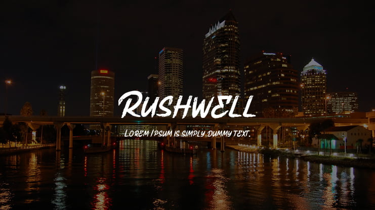 Rushwell Font