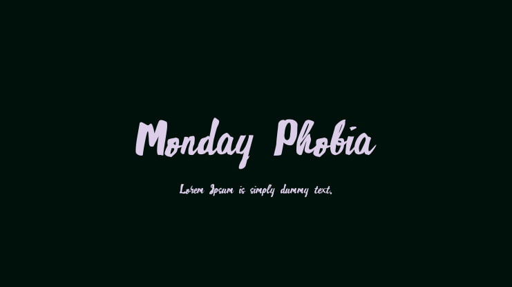 Monday Phobia Font