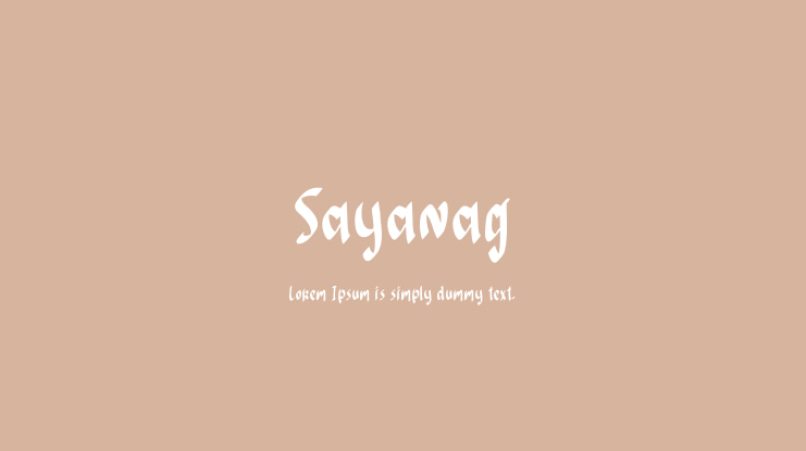 Sayanag Font