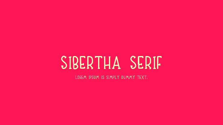 Sibertha serif Font