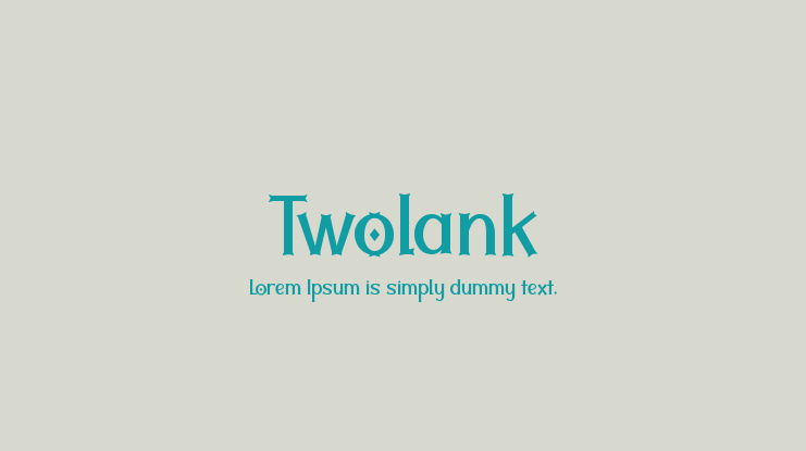 Twolank Font