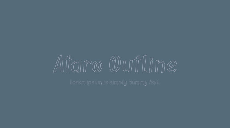 Ataro Outline Font Family