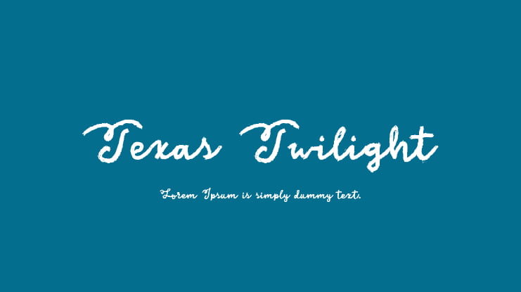 Texas Twilight Font
