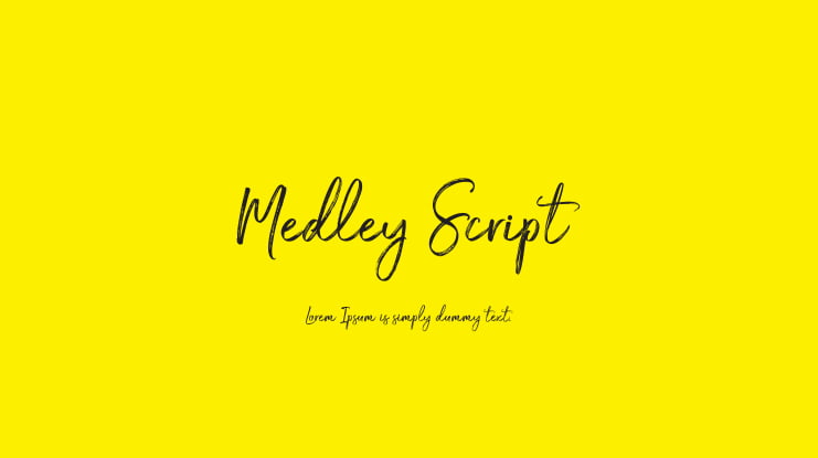 Medley Script Font