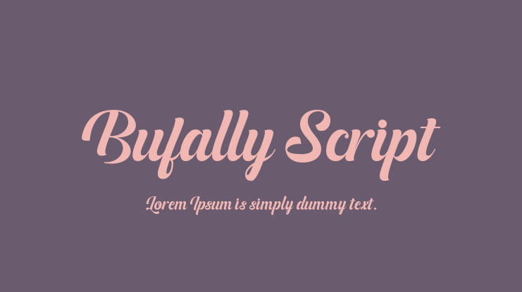 Bufally Script Font