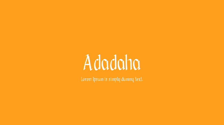 Adadaha Font