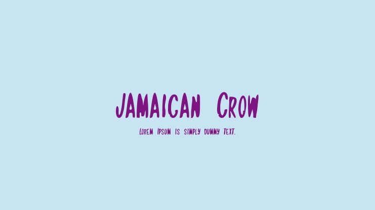 Jamaican Crow Font