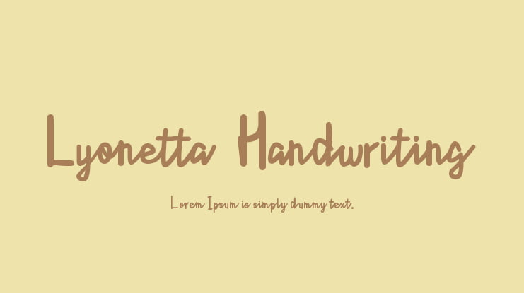 Lyonetta  Handwriting Font