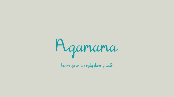 Agamama Font