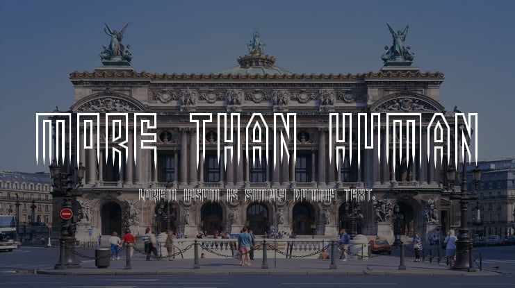 More than human Font