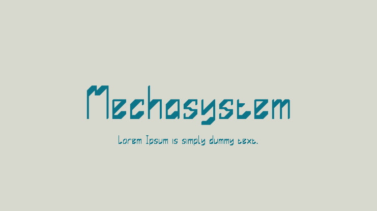Mechasystem Font