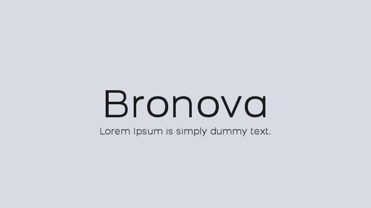 Bronova Font Family
