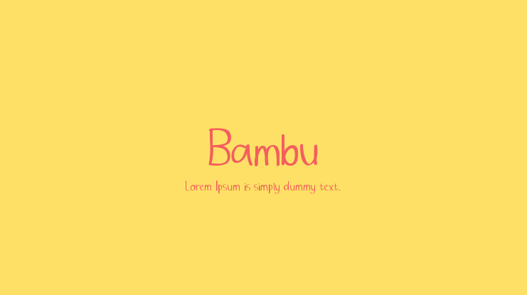 Bambu Font
